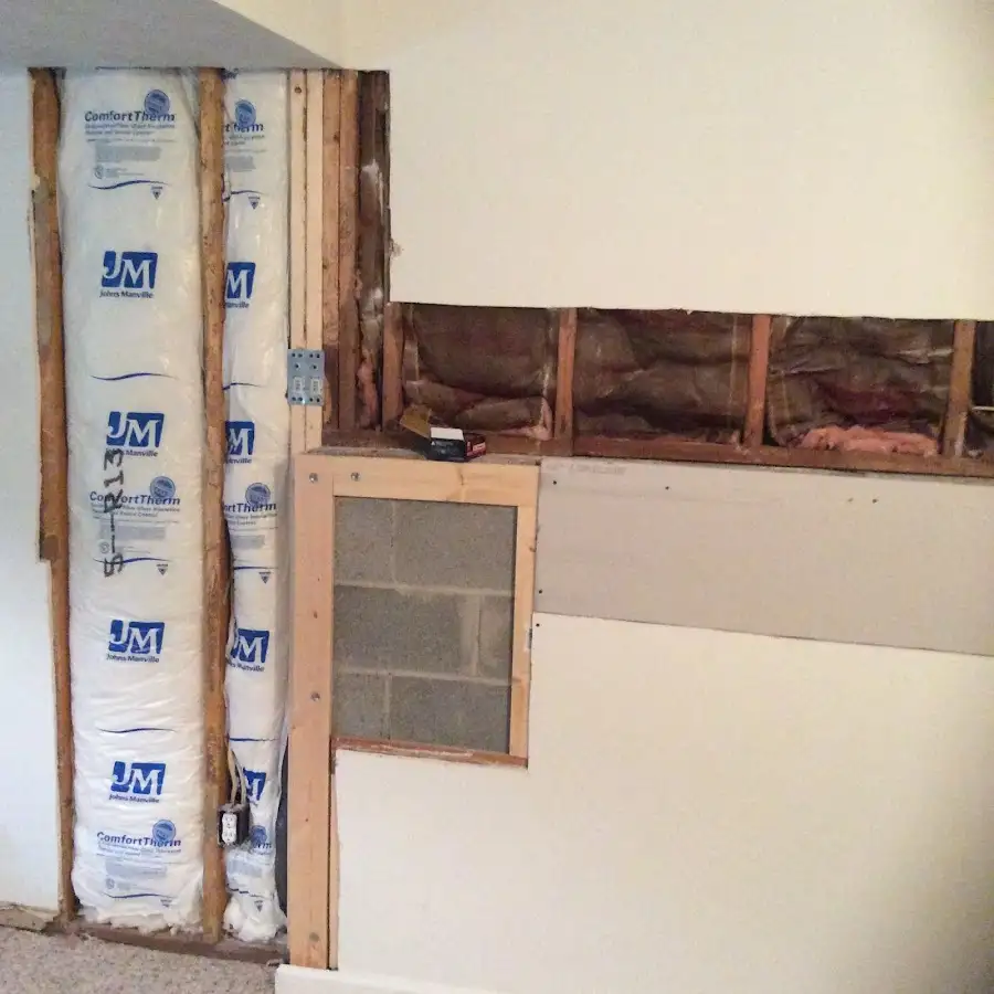 Wall insulation replacement during Contents Cleaning & Restoration in Bridgewater